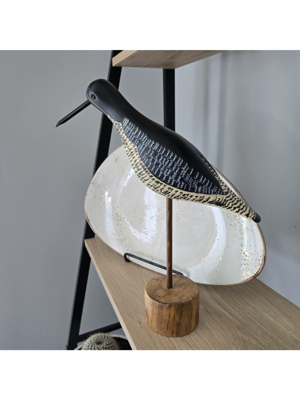 Vintage Hand Carved Shore Bird Sculpture Decoy